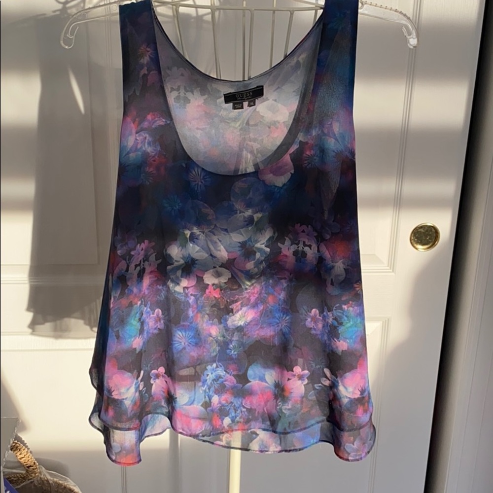 GUESS Floral Tank Top